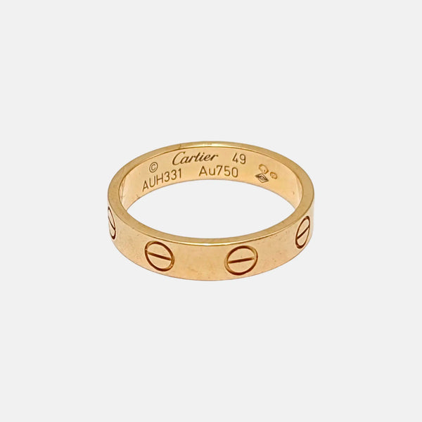 LOVE 18k Rose Gold Ring EU 49