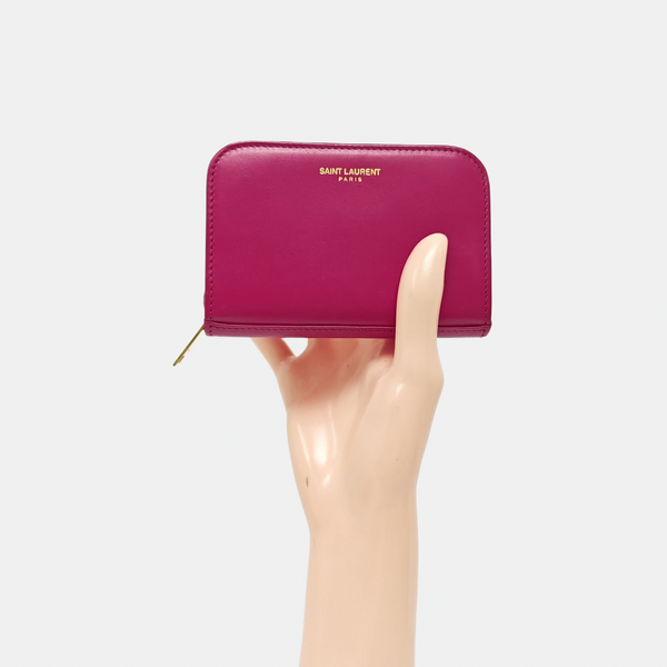 Leather Card Holder Red
