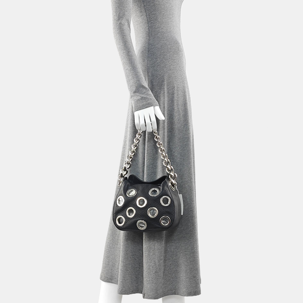 Calfskin Top Handle Bag Black