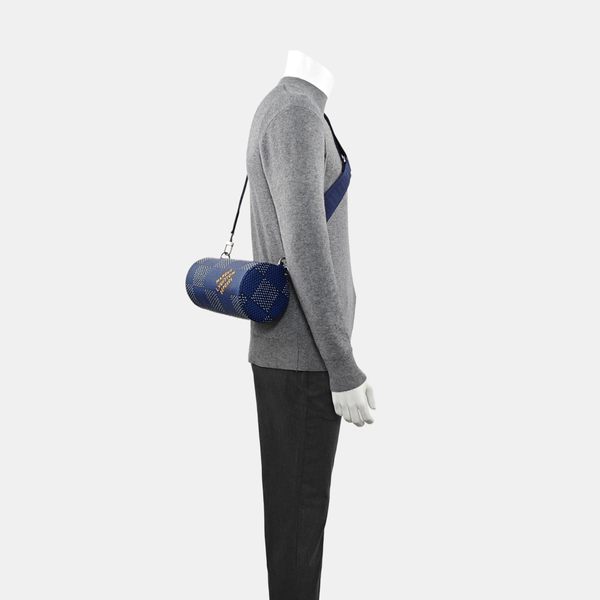Coated Canvas Shoulder Bag PM Blue