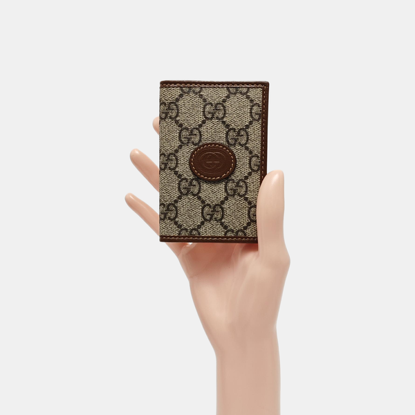 Retro Monogram Coated Canvas Black Card Holder