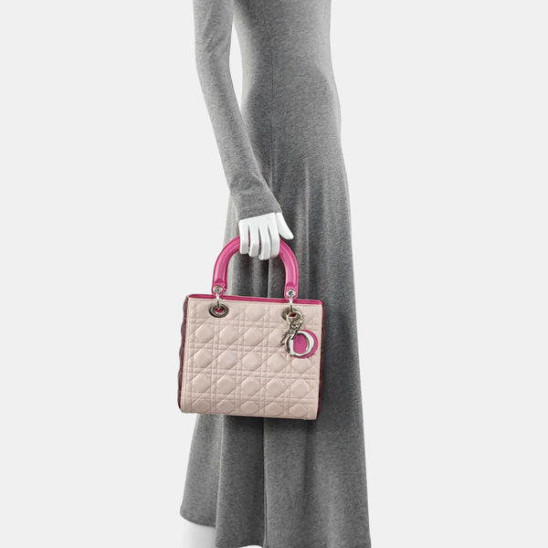 Lady Dior Medium Cannage Lambskin Pink