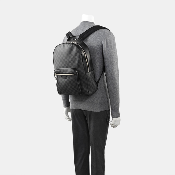 JOSH Damier Graphite Coated Canvas Gray