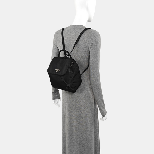 Nylon Backpack Black