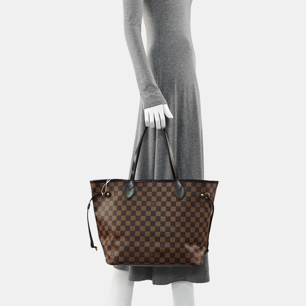 NEVERFULL MM Damier Ebene Coated Canvas Brown