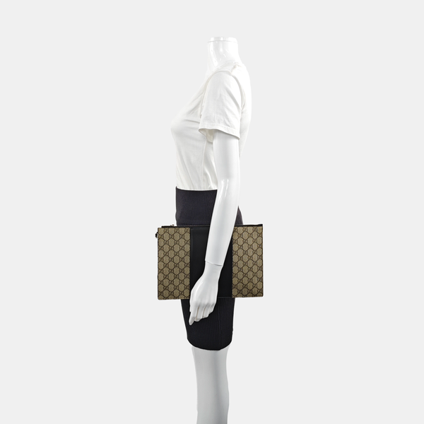 GG Supreme Monogram Coated Canvas Brown