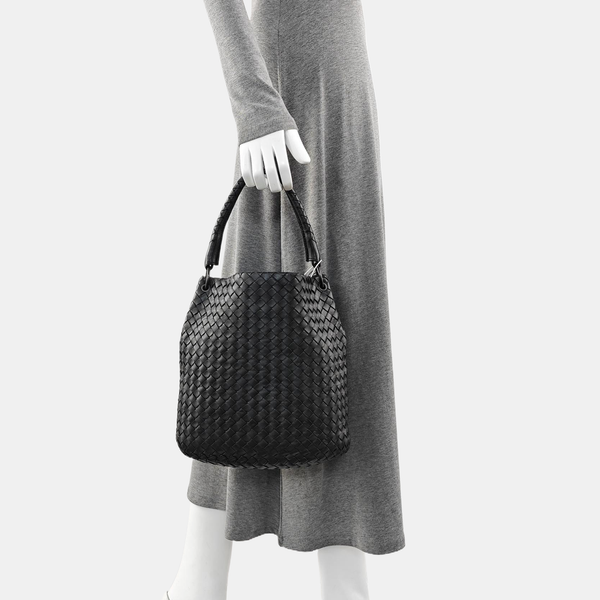 Lambskin Bucket Bag Black