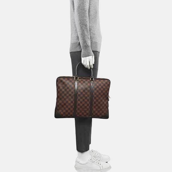 PORTE-DOCUMENTS Damier Ebene Coated Canvas Brown
