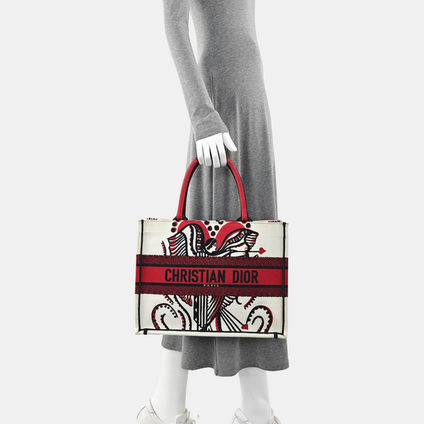Book Tote Medium Canvas White
