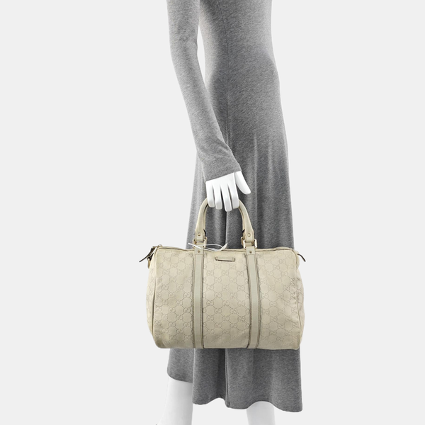 Joy Medium Monogram Calfskin Beige