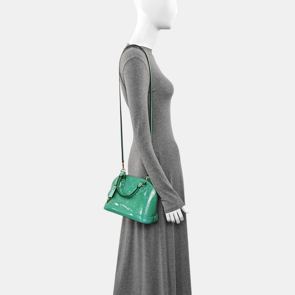 ALMA BB Monogram Patent Leather Green