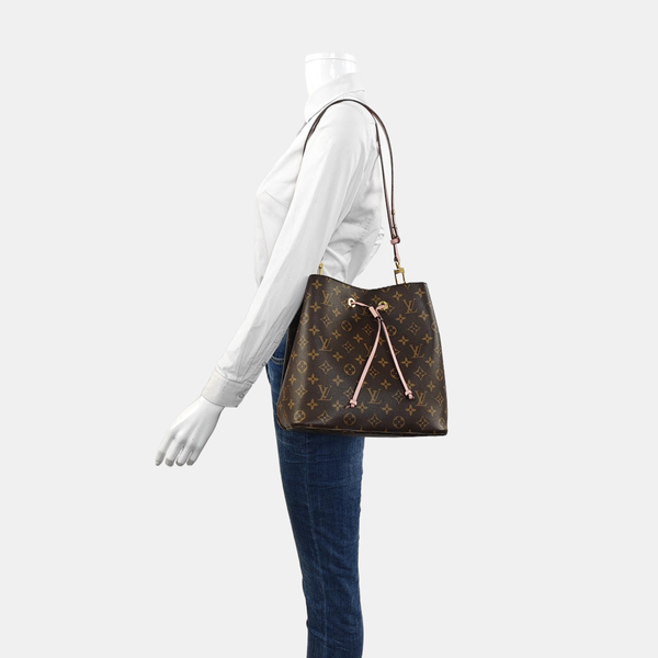 NÉONOÉ MM Monogram Coated Canvas Brown