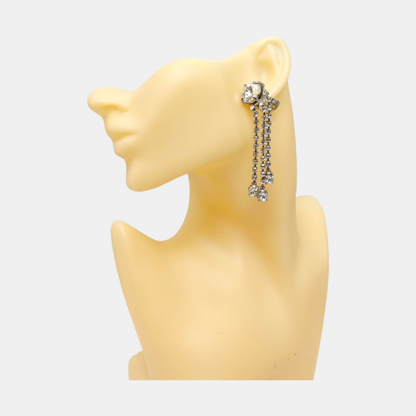 Metal Clear Clip On Earrings