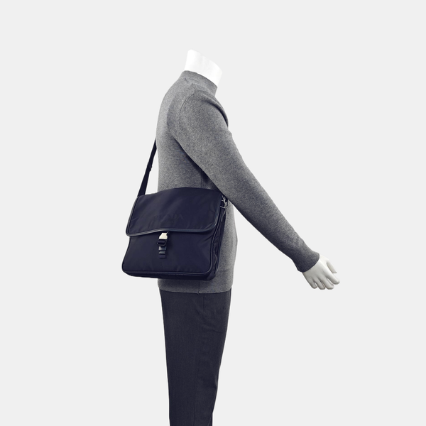 Nylon Crossbody Bag Blue