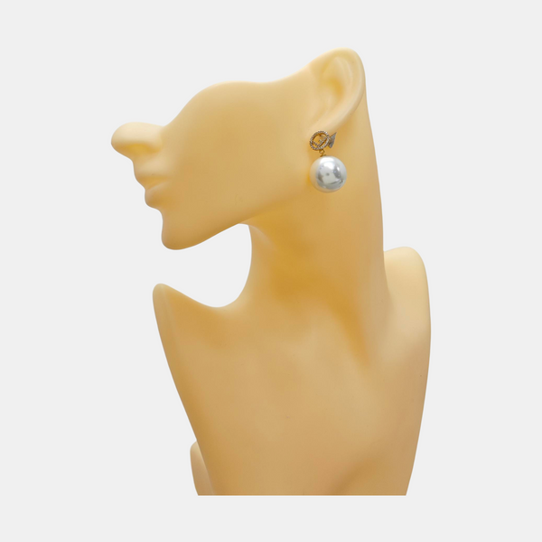 F Is Metal Gold Stud Earrings