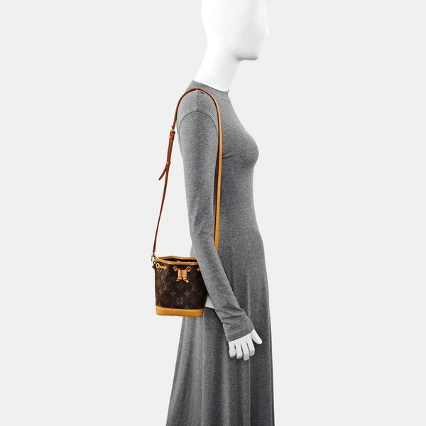 NOÉ Nano Monogram Coated Canvas Brown