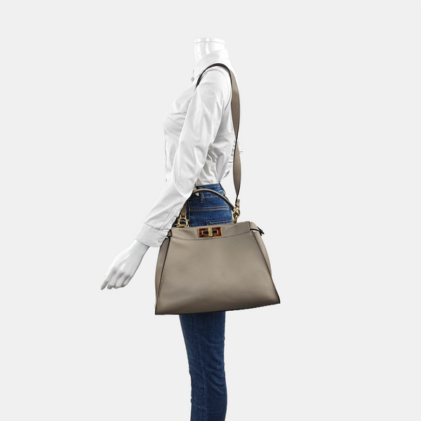 Peekaboo Medium Calfskin Gray