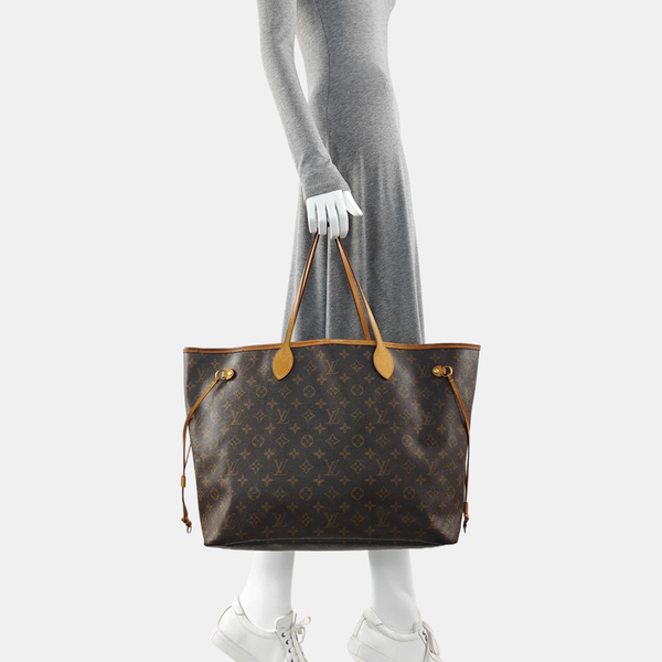 NEVERFULL GM Monogram Coated Canvas Brown