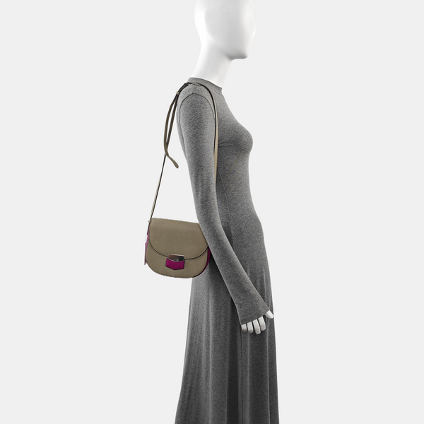TROTTEUR Small Calfskin Gray