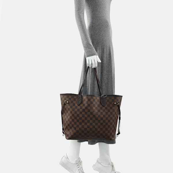 NEVERFULL MM Damier Ebene Coated Canvas Brown