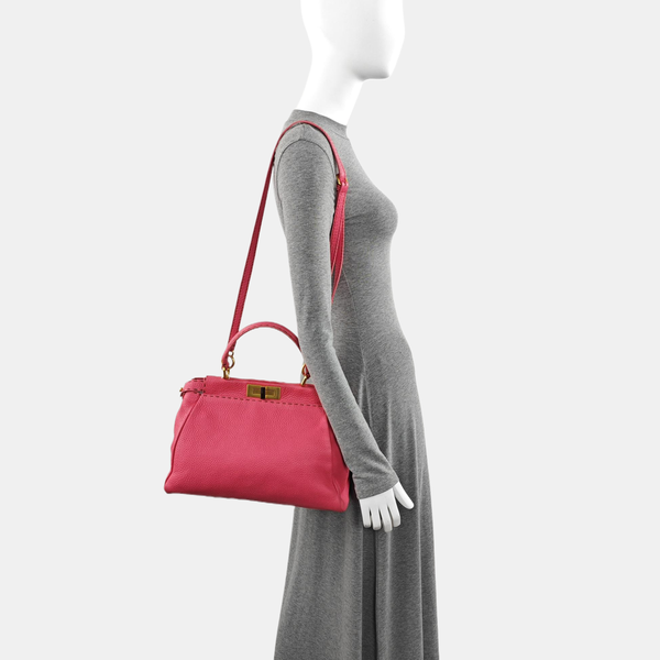 Authenticated pre-owned Peekaboo Calfskin Pink - Shoulder Bag at Looply