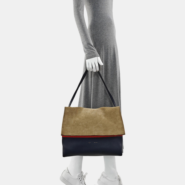 Suede Shoulder Bag Beige