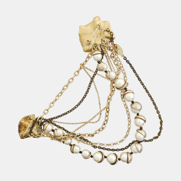 Metal Gold Brooch
