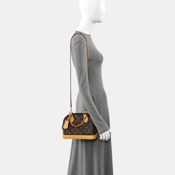 ALMA BB Monogram Coated Canvas Brown
