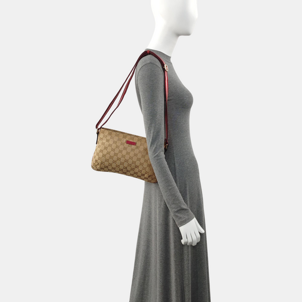 Monogram Canvas Crossbody Bag Beige