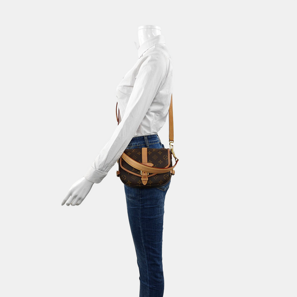 SAUMUR BB Monogram Coated Canvas Brown