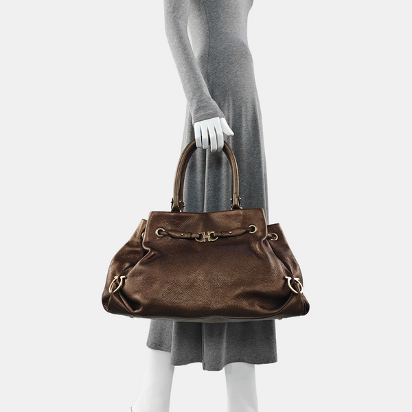 Gancini Calfskin Brown