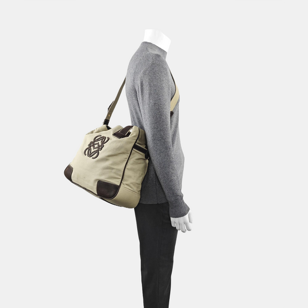 Canvas Shoulder Bag Beige
