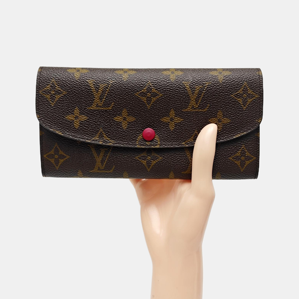 EMILIE Monogram Coated Canvas Brown Wallet
