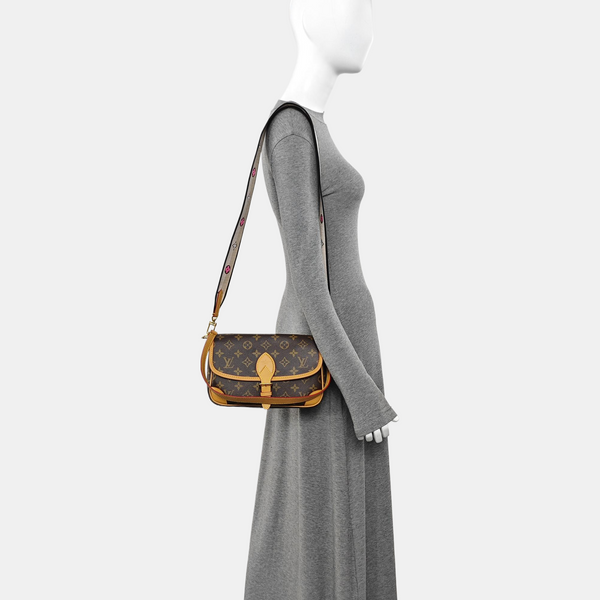 DIANE Monogram Coated Canvas Brown