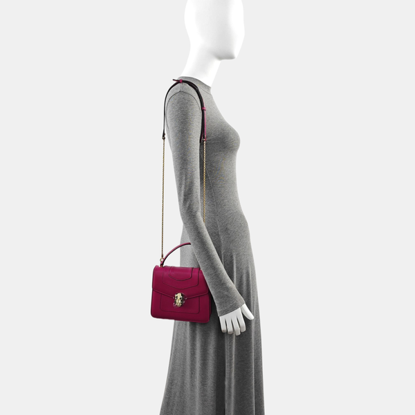 SERPENTI FOREVER Small Calfskin Red