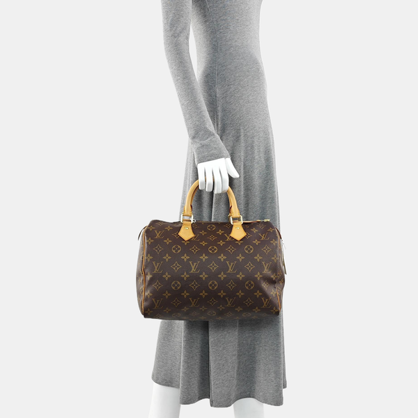 SPEEDY 30 Monogram Coated Canvas Brown