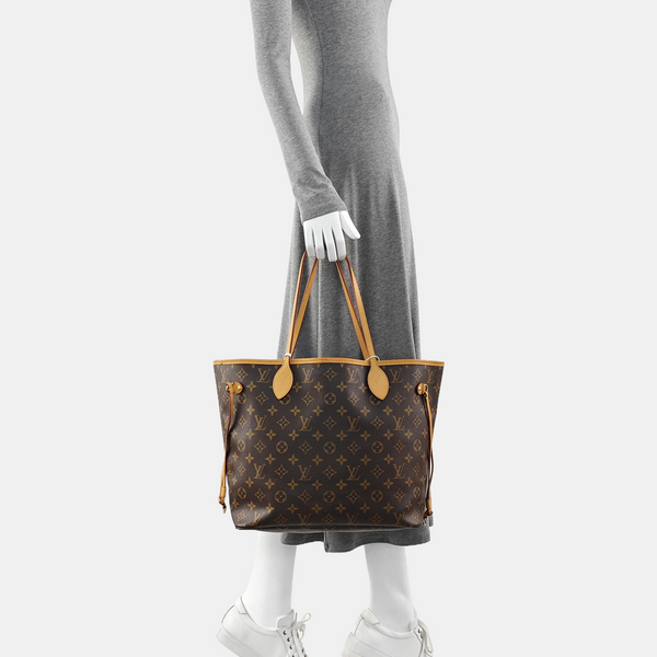 NEVERFULL MM Monogram Coated Canvas Brown