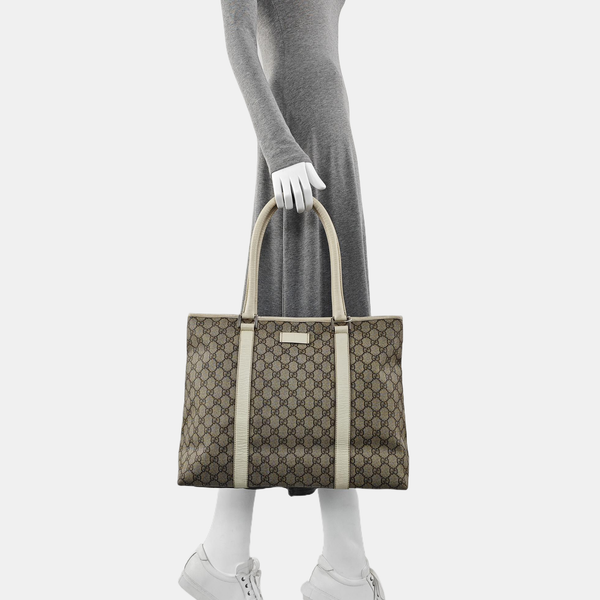 Monogram Coated Canvas Tote Bag Black