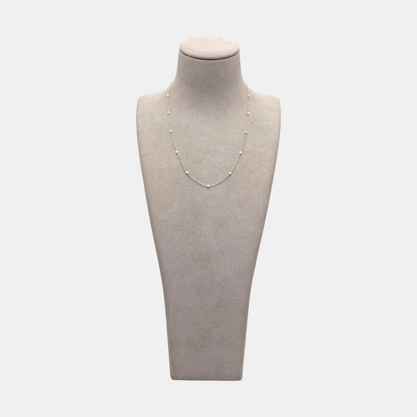 Elsa Peretti 18k White Gold Silver Necklace