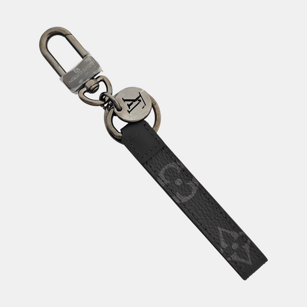 Coated Canvas Bag Charm Black