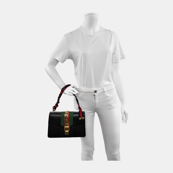Sylvie Small Calfskin Black