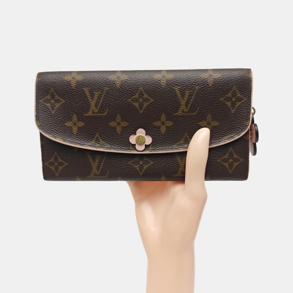 EMILIE Monogram Coated Canvas Brown Wallet