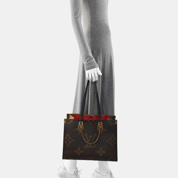 ONTHEGO MM Monogram Coated Canvas Brown