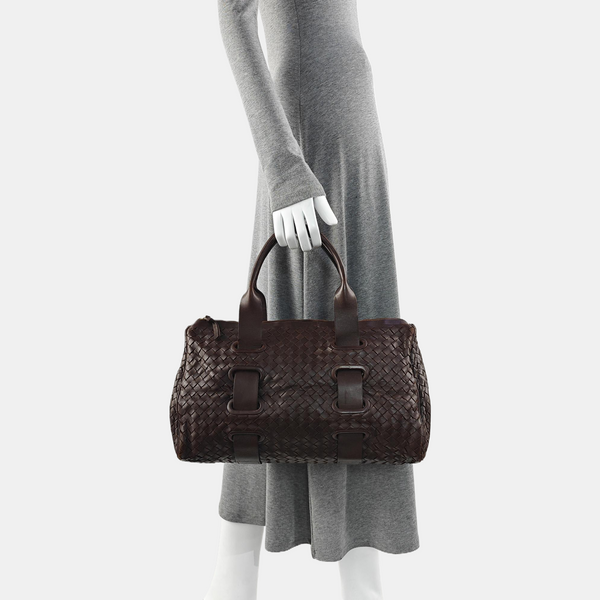 Calfskin Top Handle Bag Brown