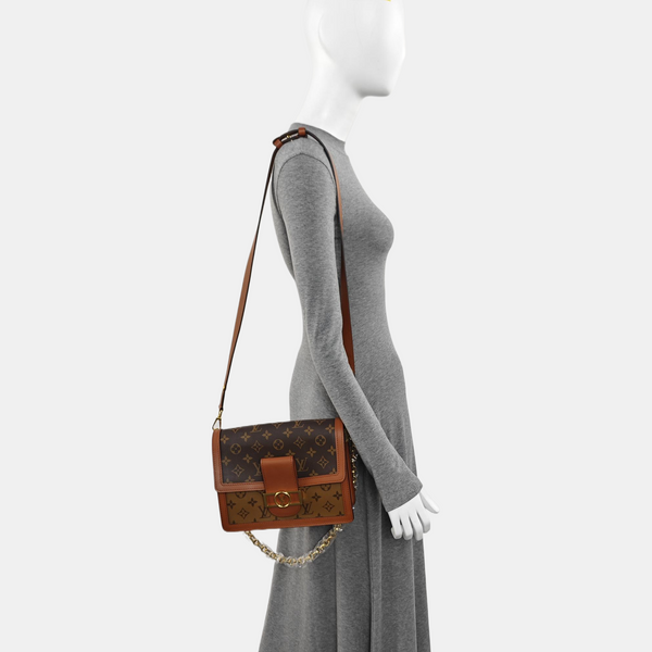 DAUPHINE MM Monogram Coated Canvas Brown