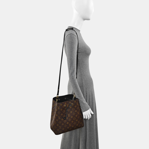 NÉONOÉ MM Monogram Coated Canvas Brown