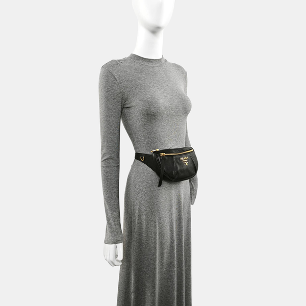 Calfskin Belt Bag Black