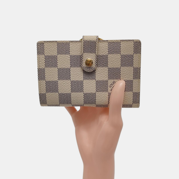 VIENNOIS Damier Azur Coated Canvas White Wallet