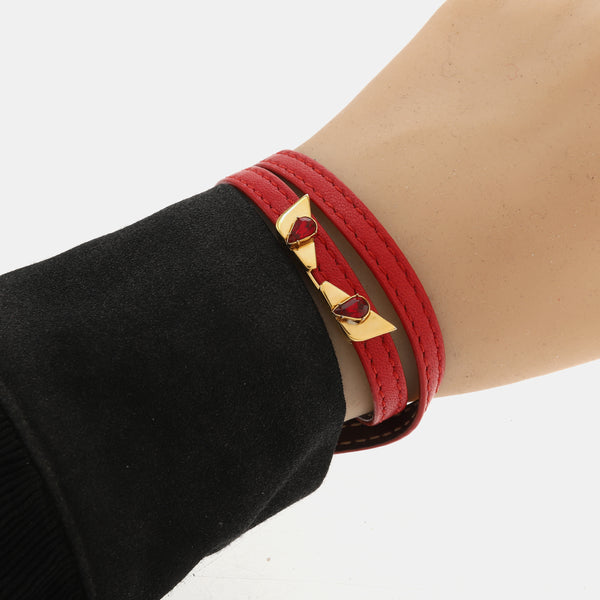 Leather Red Bracelet