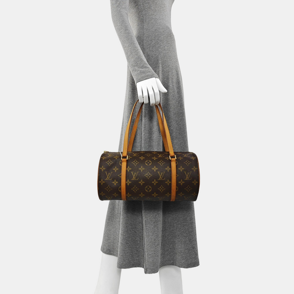 PAPILLON 30 Monogram Coated Canvas Brown